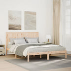 Cama con cabecero madera de ingeniería blanca 90x190 cm