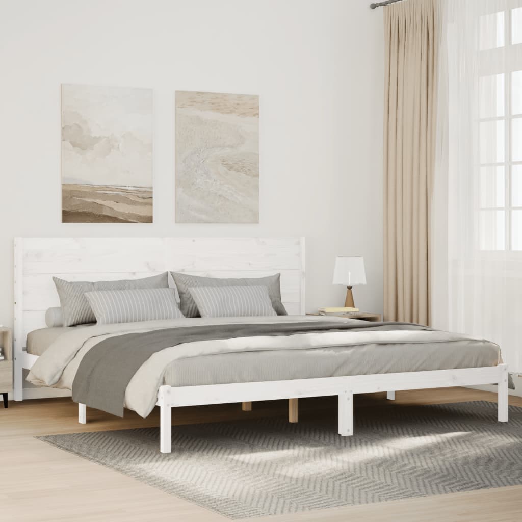 Cama extralarga sin colchón madera maciza 180x210 cm