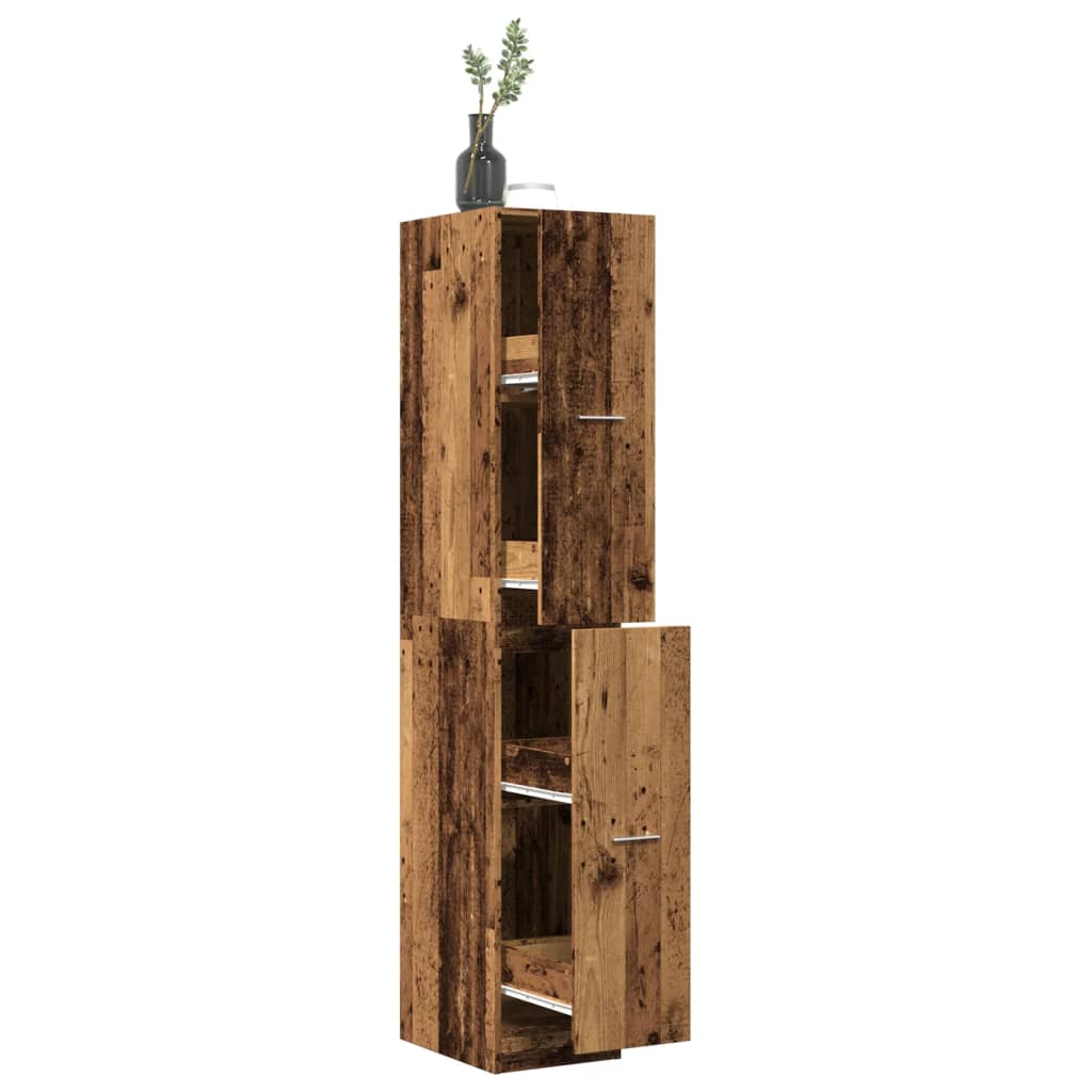Engineered wood medicine cabinet white 30x41x118 cm