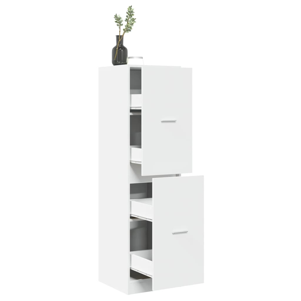 Engineered wood medicine cabinet white 30x41x118 cm