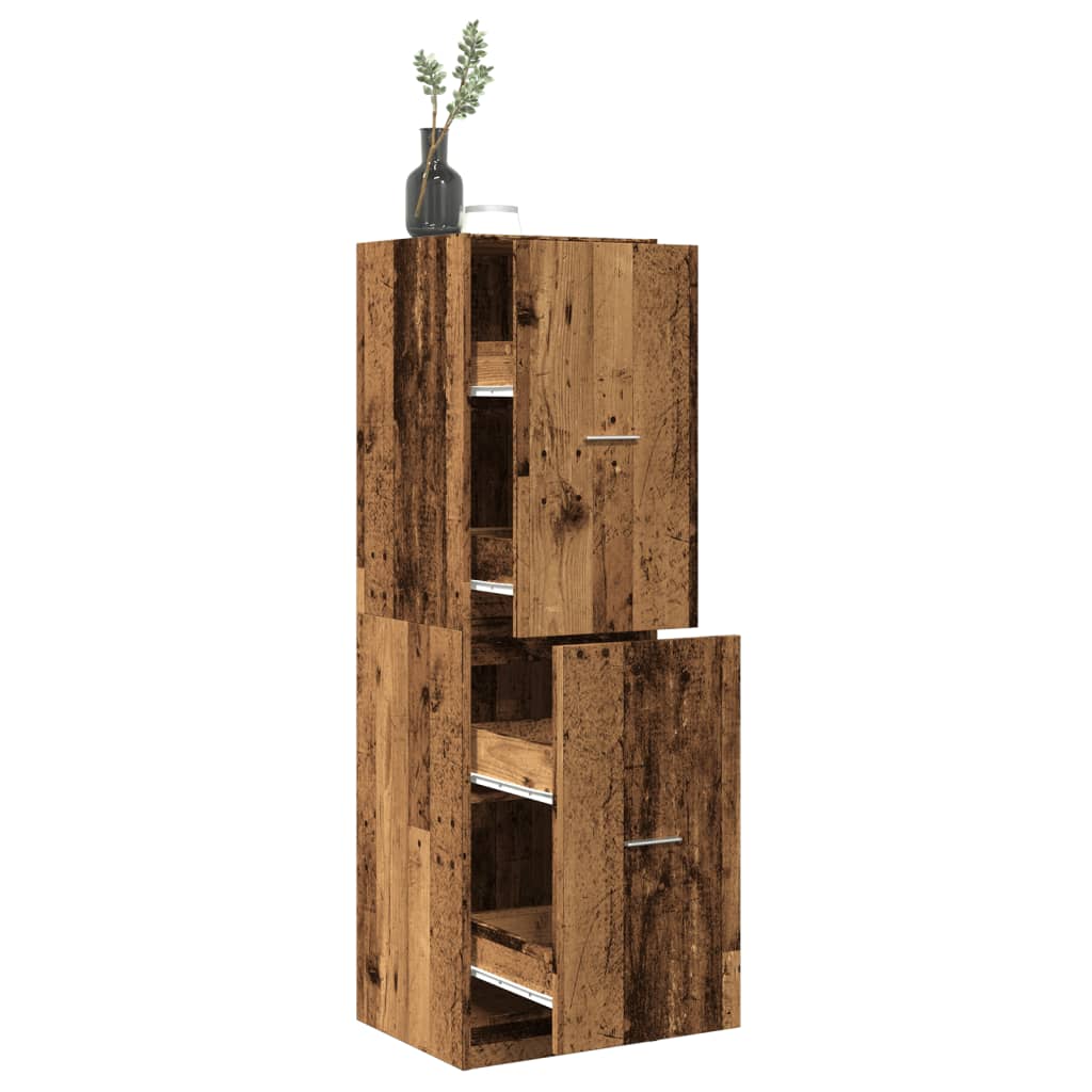 Engineered wood medicine cabinet white 30x41x118 cm