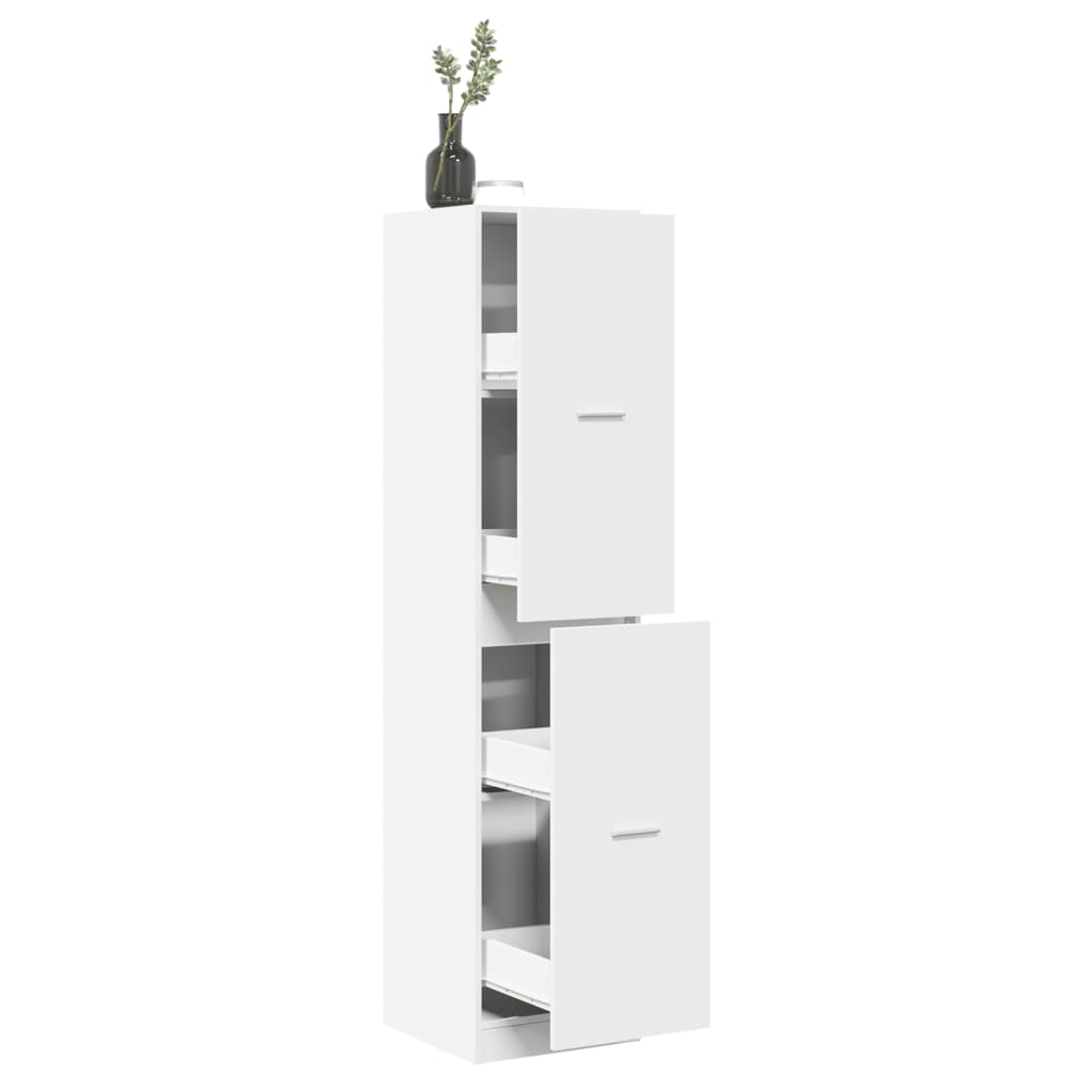 Engineered wood medicine cabinet white 30x41x118 cm