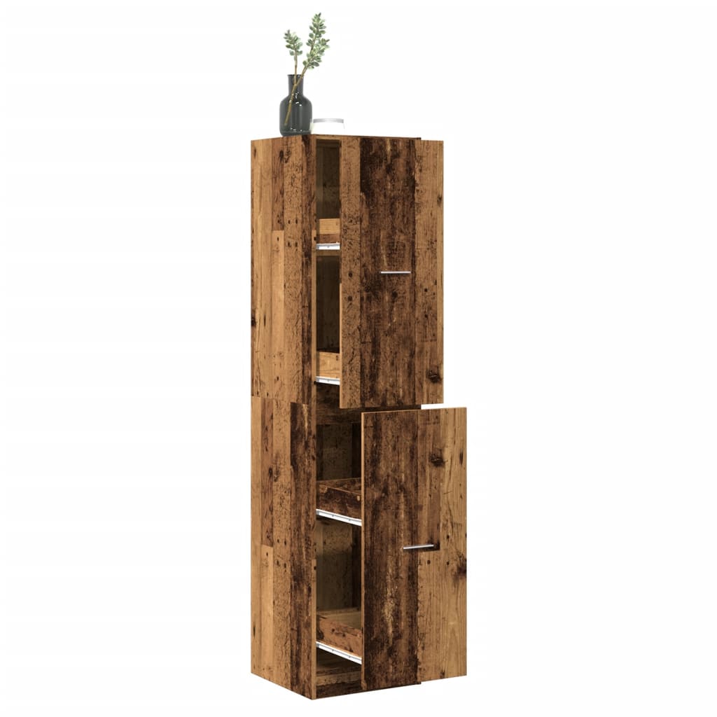 Engineered wood medicine cabinet white 30x41x118 cm