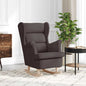 Silla mecedora de lino blanco 74x90x102 cm