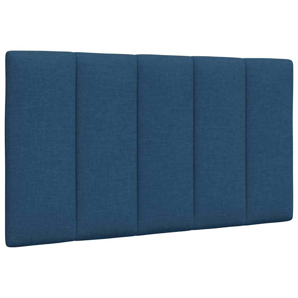 Cabecero de cama acolchado Hanko tela azul 100 cm