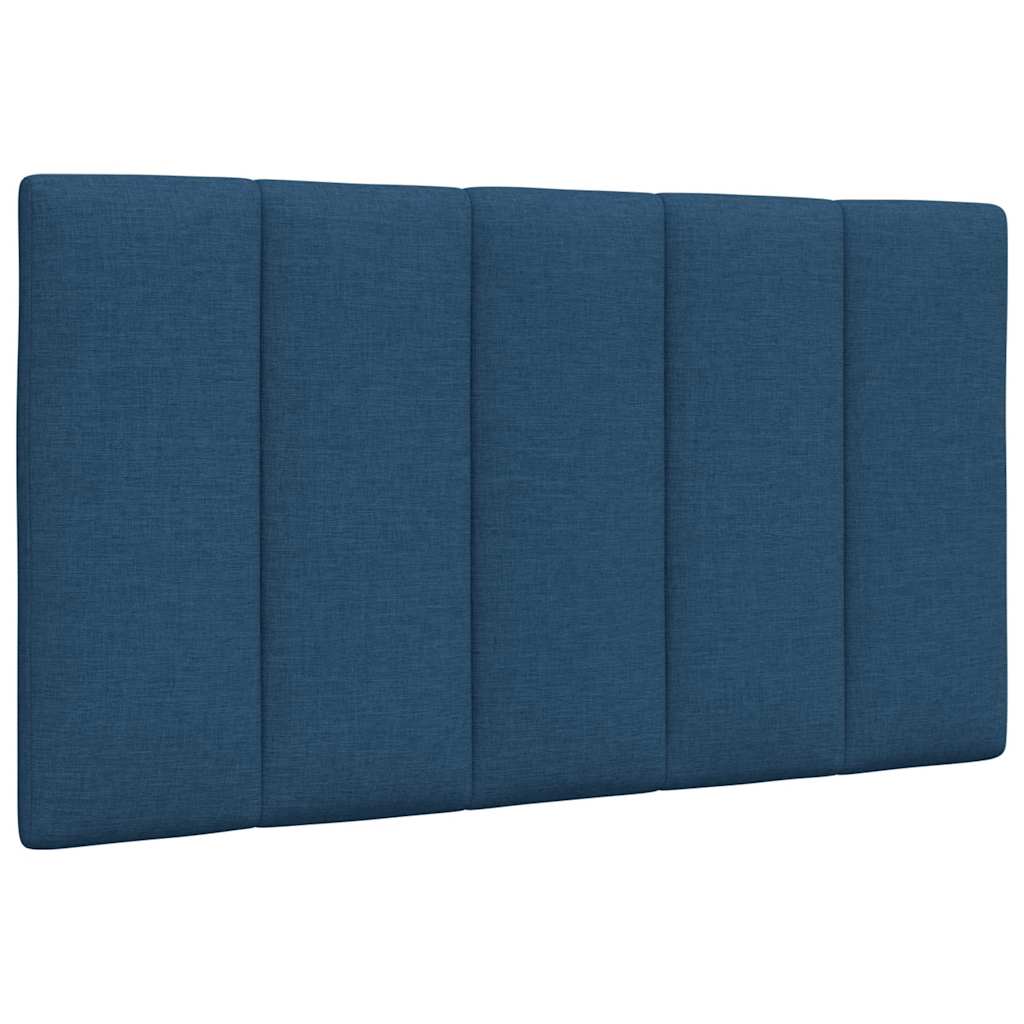 Cabecero de cama acolchado Hanko tela azul 100 cm