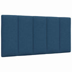 Cabecero de cama acolchado Hanko tela azul 100 cm
