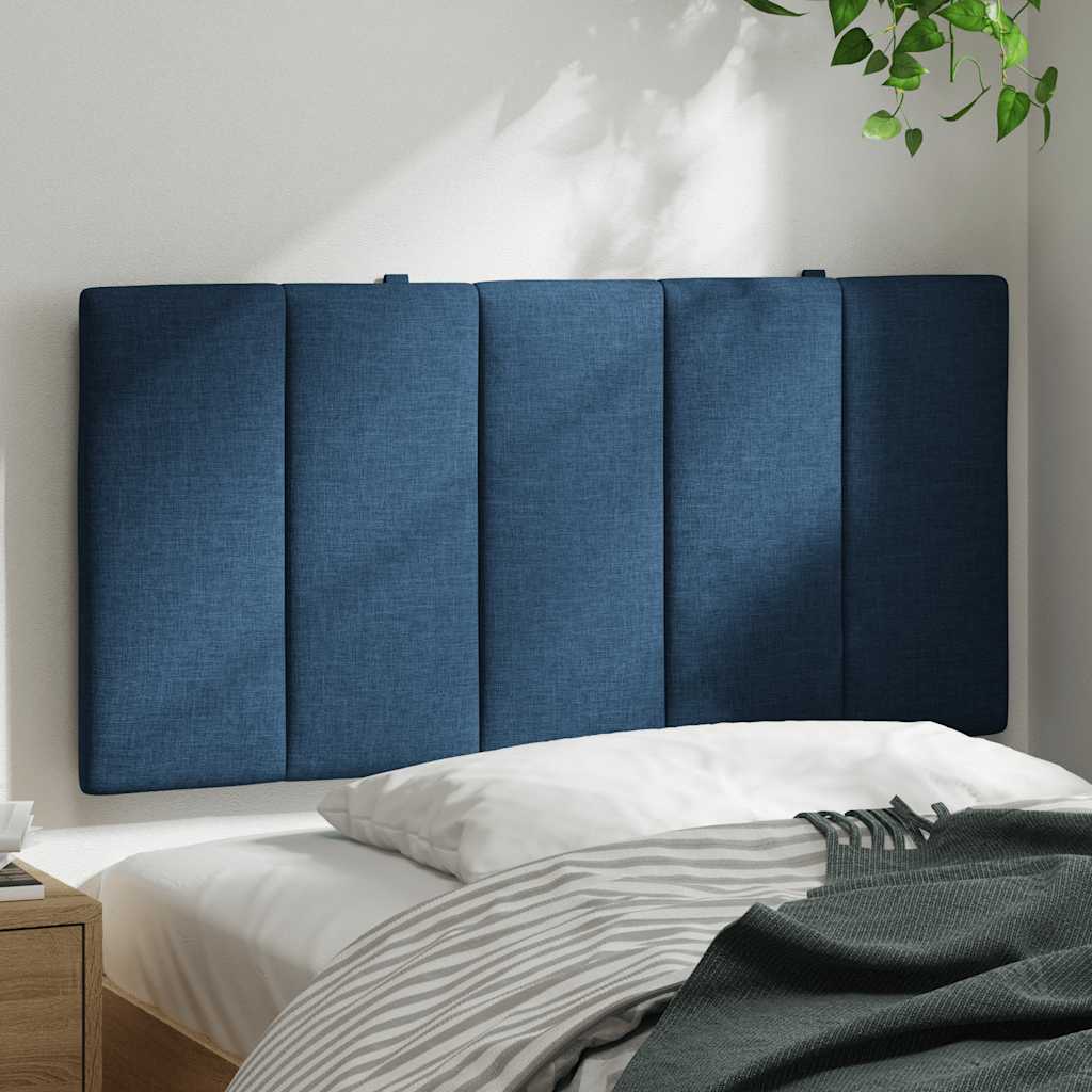 Cabecero de cama acolchado Hanko tela azul 100 cm