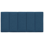 Cabecero de cama acolchado Hanko tela azul 100 cm