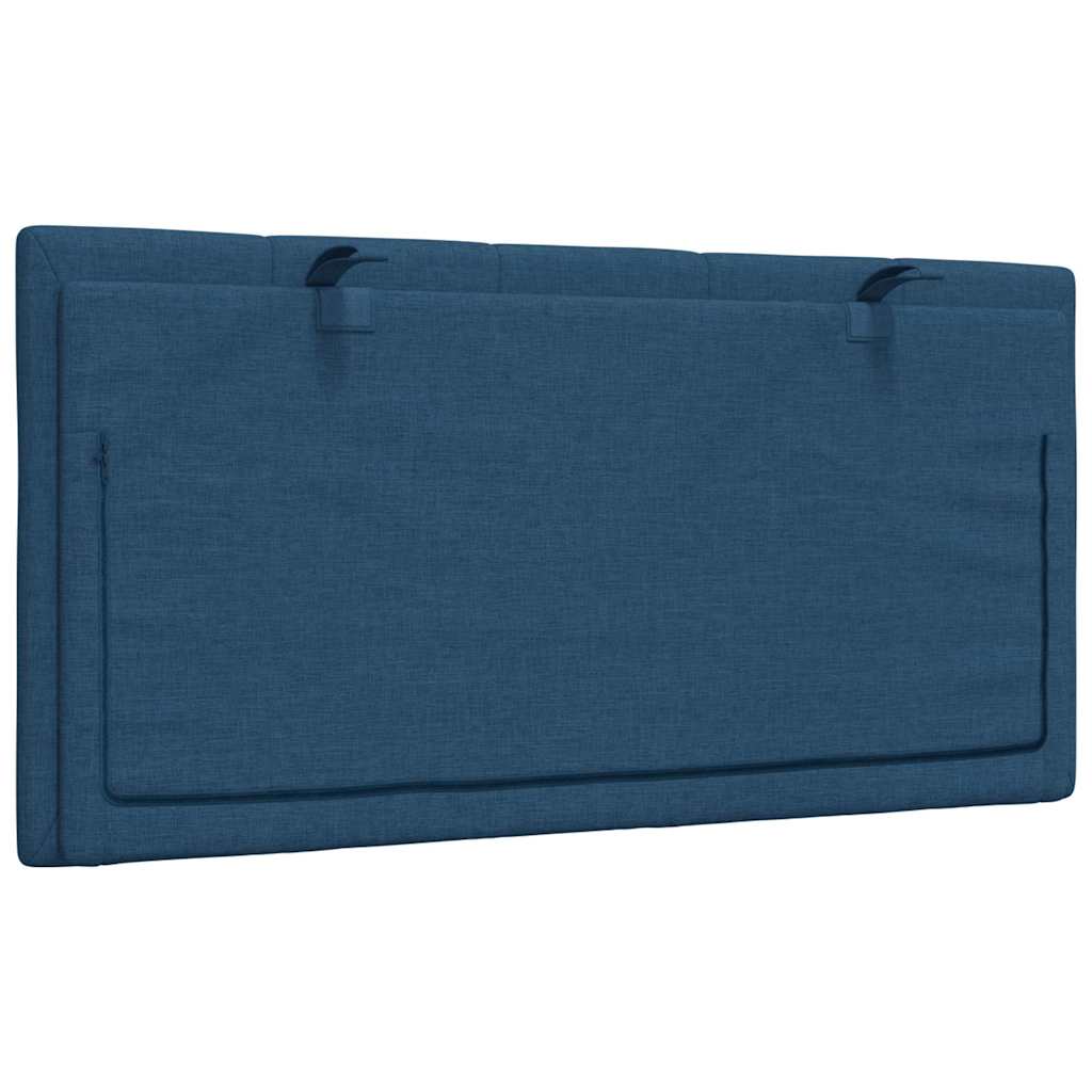 Cabecero de cama acolchado Hanko tela azul 100 cm