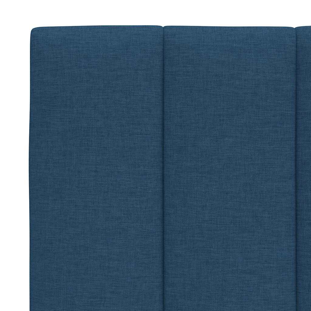 Cabecero de cama acolchado Hanko tela azul 100 cm