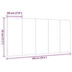 Cabecero de cama acolchado Hanko tela azul 100 cm