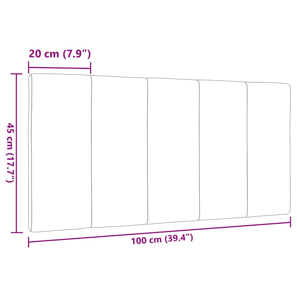 Cabecero de cama acolchado Hanko tela azul 100 cm
