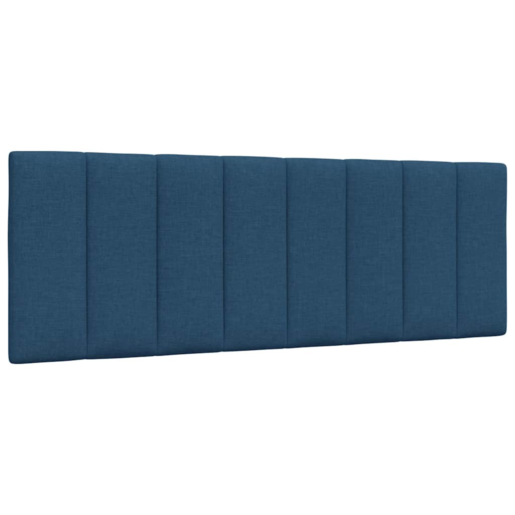 Cabecero de cama acolchado Hanko tela azul 100 cm