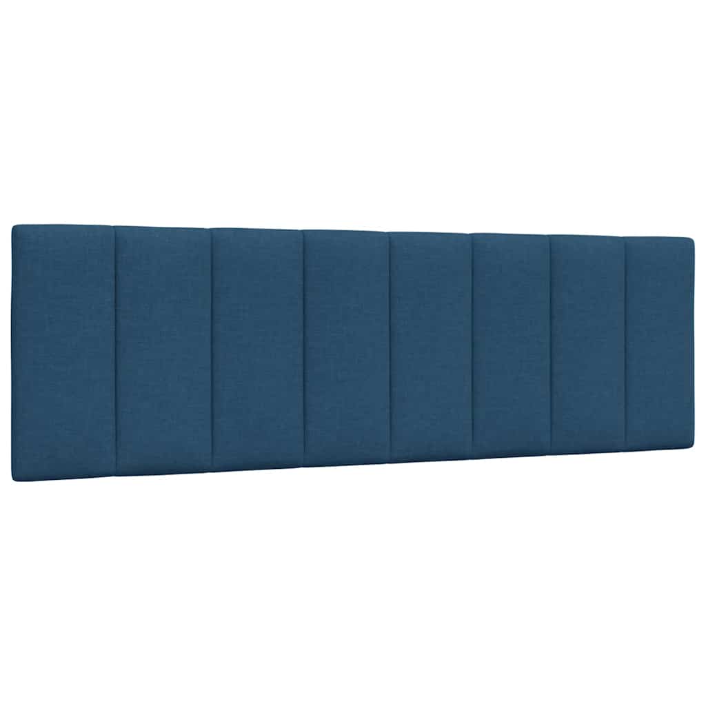 Cabecero de cama acolchado Hanko tela azul 100 cm