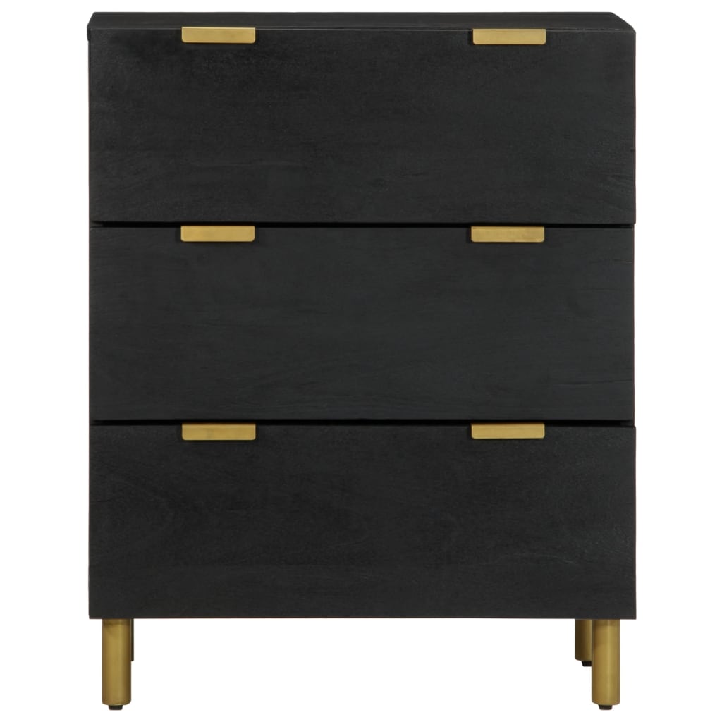 Aparadores 2 uds madera de ingeniería negro 60x33x75 cm