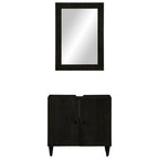 Conjunto de muebles de baño 2 piezas madera maciza de mango