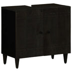 Conjunto de muebles de baño 2 piezas madera maciza de mango