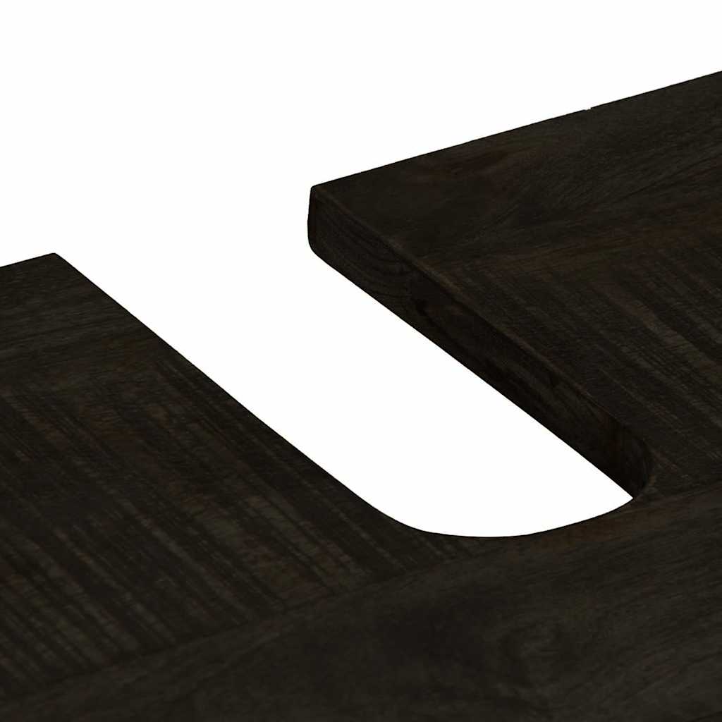 Conjunto de muebles de baño 2 piezas madera maciza de mango