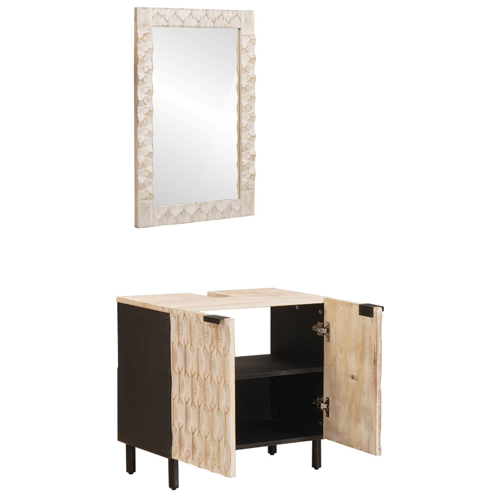 Juegos de Baño Acabado de Lavado Madera de mango maciza
