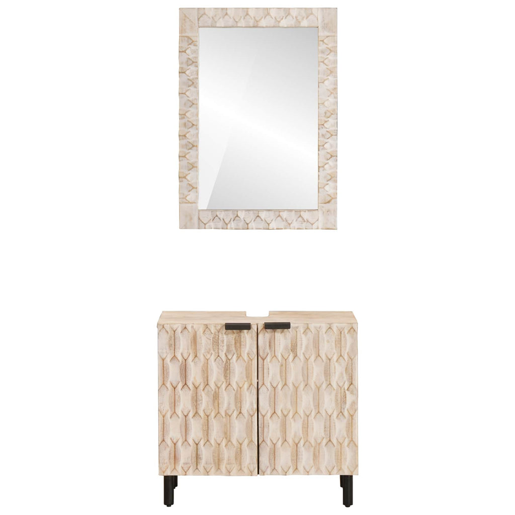 Juegos de Baño Acabado de Lavado Madera de mango maciza
