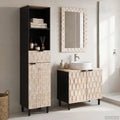 Juegos de Baño 3 pcs Acabado de Lavado Madera de mango maciza