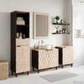 Juegos de Baño 4 pcs Acabado de Lavado Madera de mango maciza