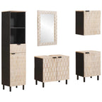 Juegos de Baño 5 pcs Acabado de Lavado Madera de mango maciza