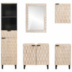 Juegos de Baño 5 pcs Acabado de Lavado Madera de mango maciza