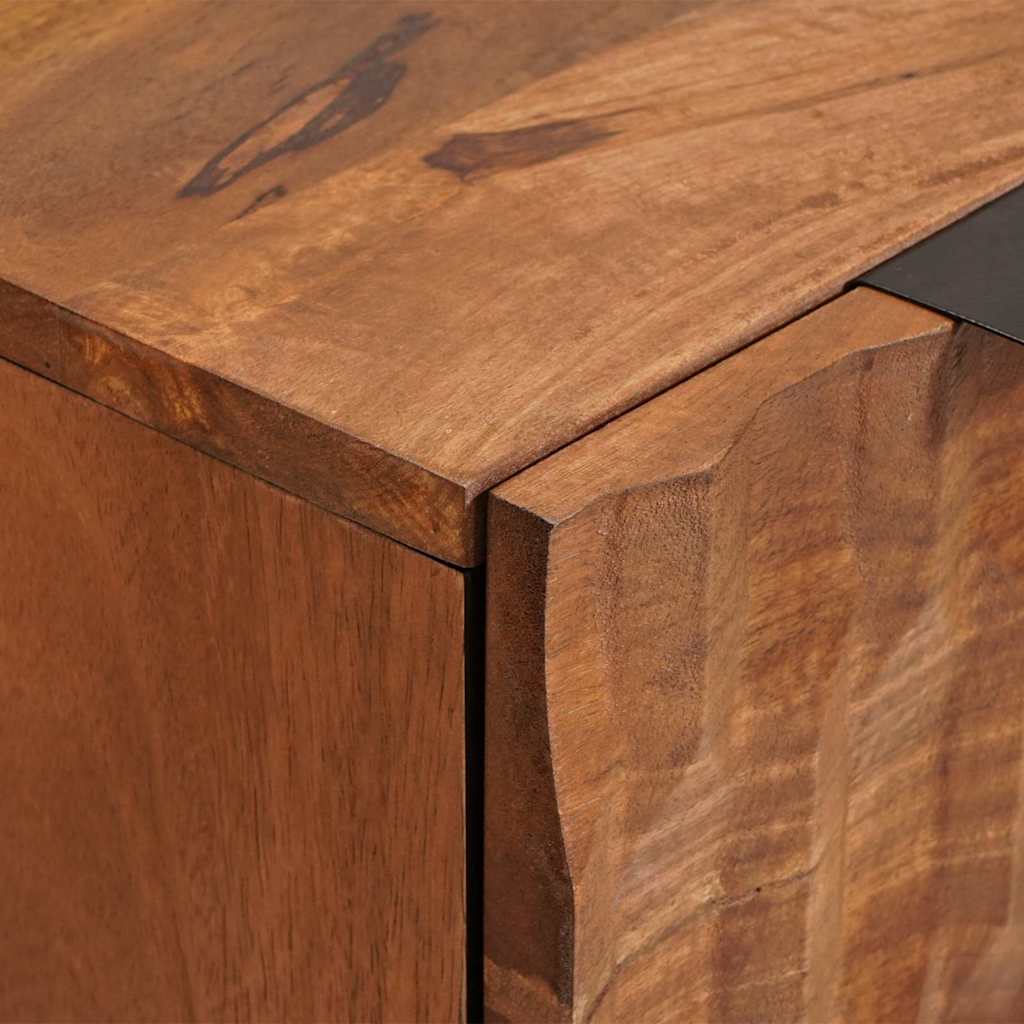 Aparador 2 pcs Acabado de Acacia Marrón 60 x 33 x 75 cm