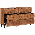 Aparador 2 pcs Acabado de Acacia Marrón 60 x 33 x 75 cm