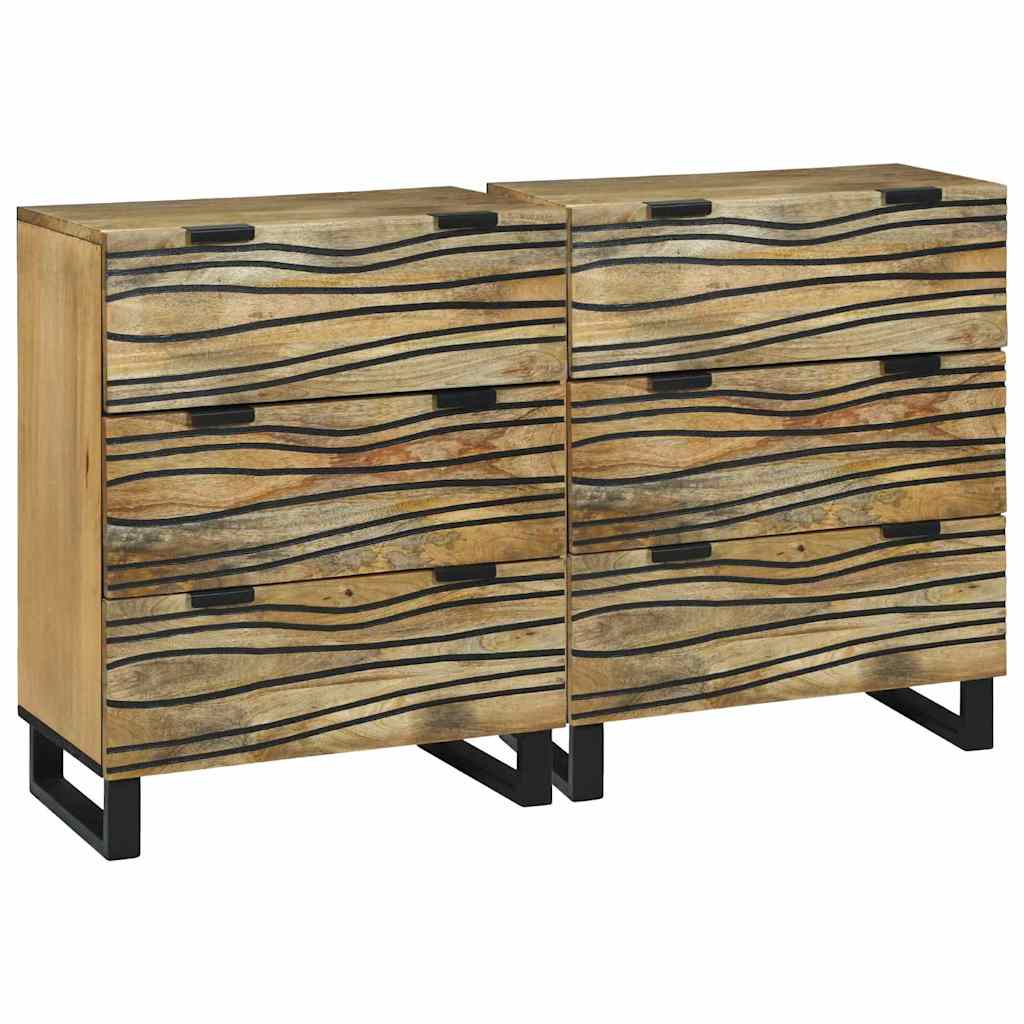 Sideboard Set 2 pcs 120 x 33.5 x 75 cm