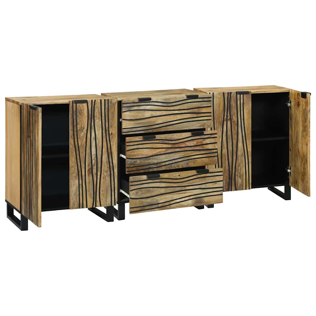 Juego de muebles de baño 3 pcs Marrón Madera de ingeniería