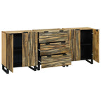 Juego de muebles de baño 3 pcs Marrón Madera de ingeniería