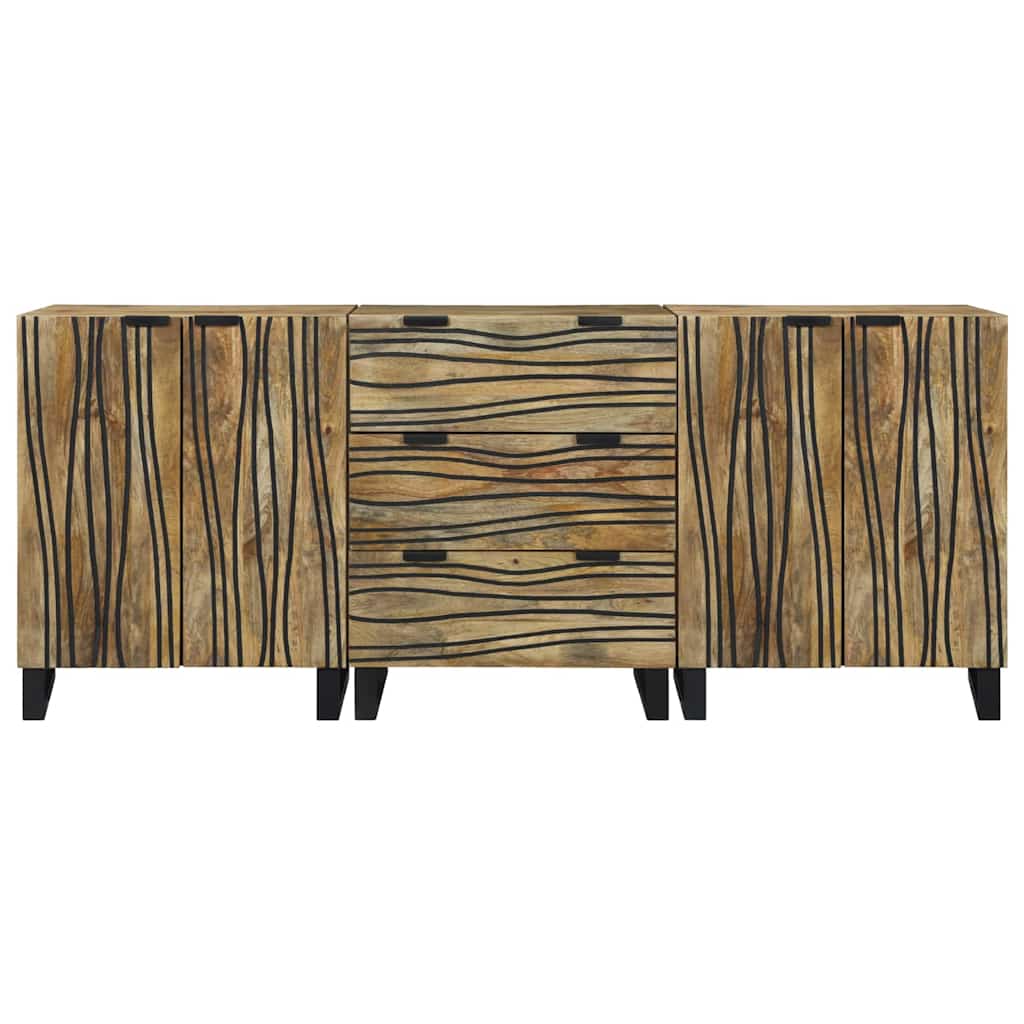 Juego de muebles de baño 3 pcs Marrón Madera de ingeniería