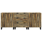 Juego de muebles de baño 3 pcs Marrón Madera de ingeniería