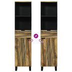 Juego de muebles de baño 3 pcs Marrón Madera de ingeniería