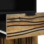 Juego de muebles de baño 4 pcs Marrón Madera de ingeniería