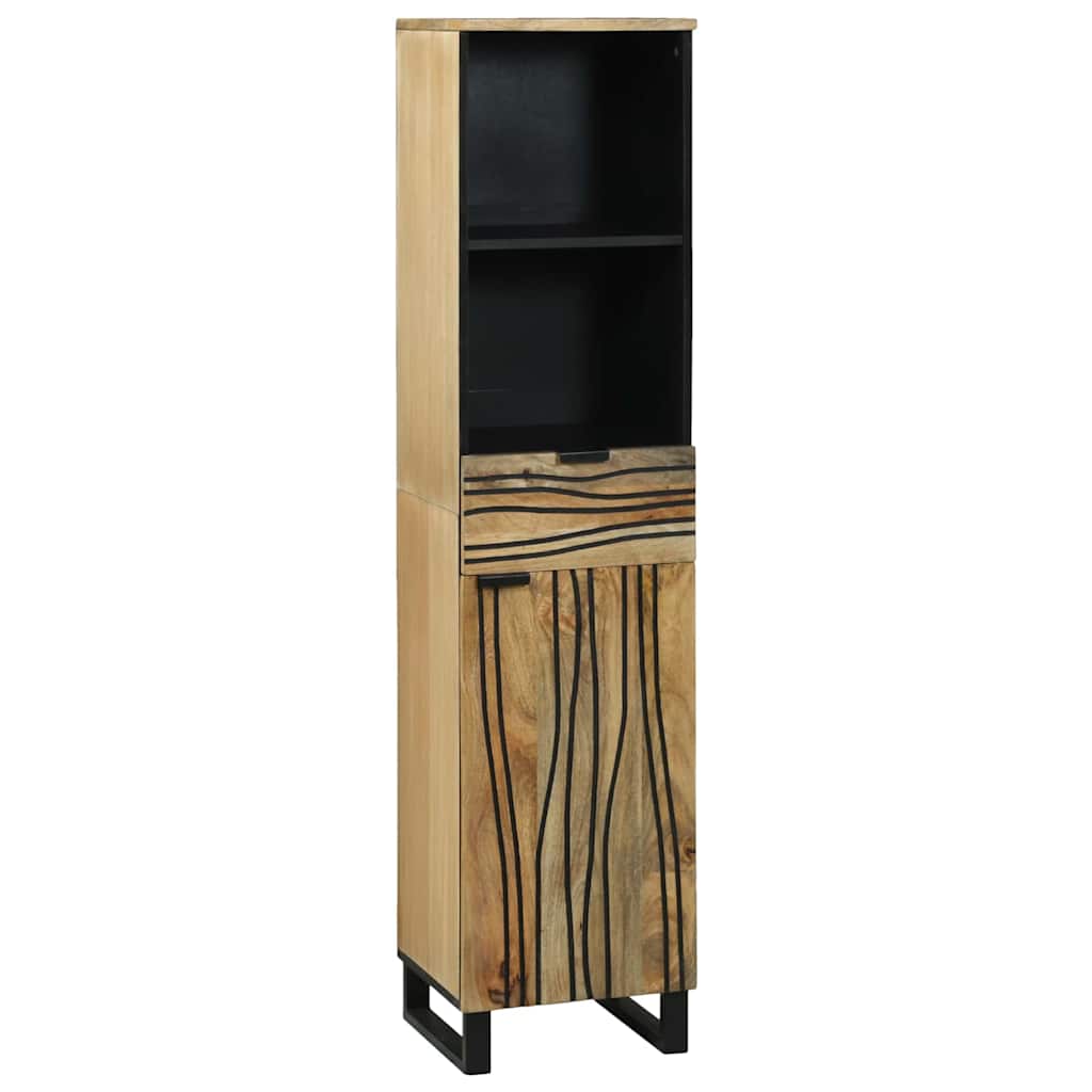 Juego de muebles de baño 4 pcs Marrón Madera de ingeniería
