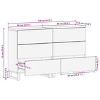 Juego de Aparador 2 pcs 120 x 33,5 x 75 cm