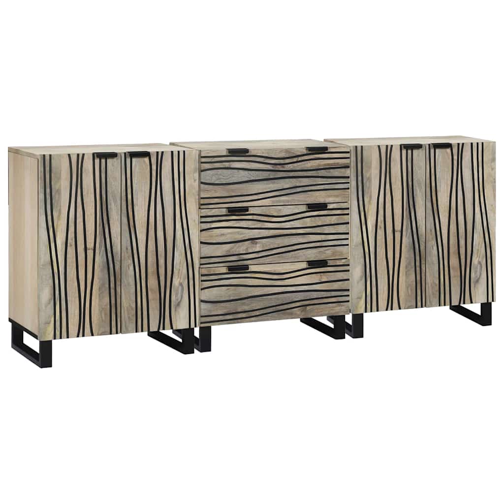 Juego de muebles de baño 3 pcs Marrón Madera de ingeniería