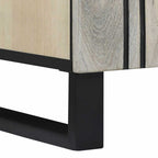 Juego de Muebles de Baño 2 pcs Blanco Madera de mango maciza