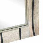 Juego de Muebles de Baño 2 pcs Blanco Madera de mango maciza