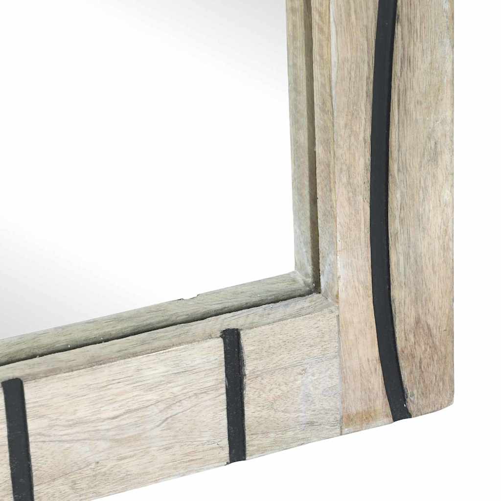 Juego de Muebles de Baño 2 pcs Blanco Madera de mango maciza