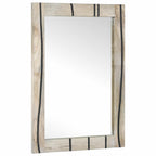 Juego de Muebles de Baño 2 pcs Blanco Madera de mango maciza