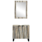 Juego de Muebles de Baño 2 pcs Blanco Madera de mango maciza