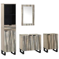 Juego de muebles de baño con cajón 4 pcs Madera de ingeniería