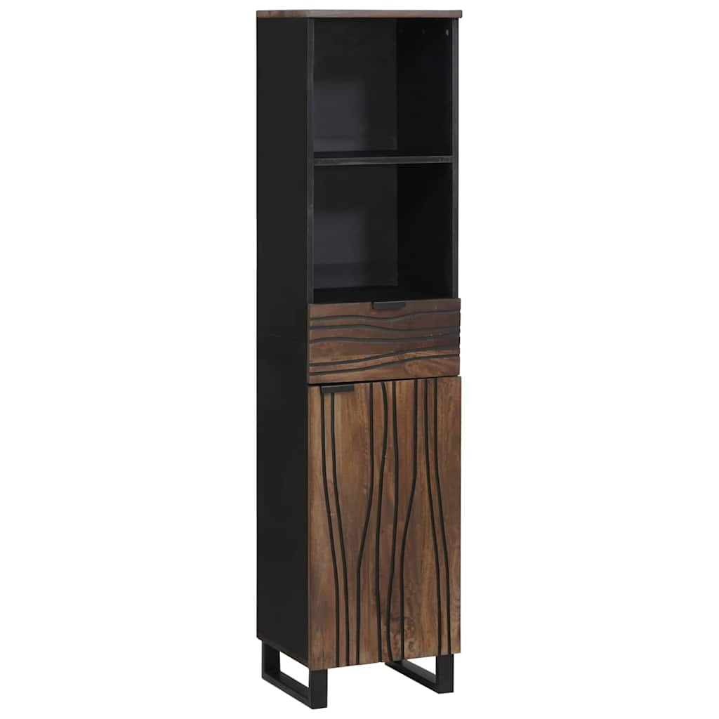 Juego de muebles de baño con cajón 4 pcs Madera de ingeniería