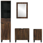 Juego de muebles de baño con cajón 4 pcs Madera de ingeniería