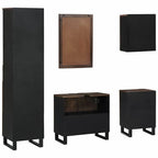 Juego de muebles de baño con cajón 5 pcs Madera de ingeniería